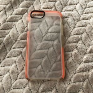 Tech 21 iPhone 6 6s phone case clear orange